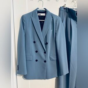 Zara Blue blazer and pants set